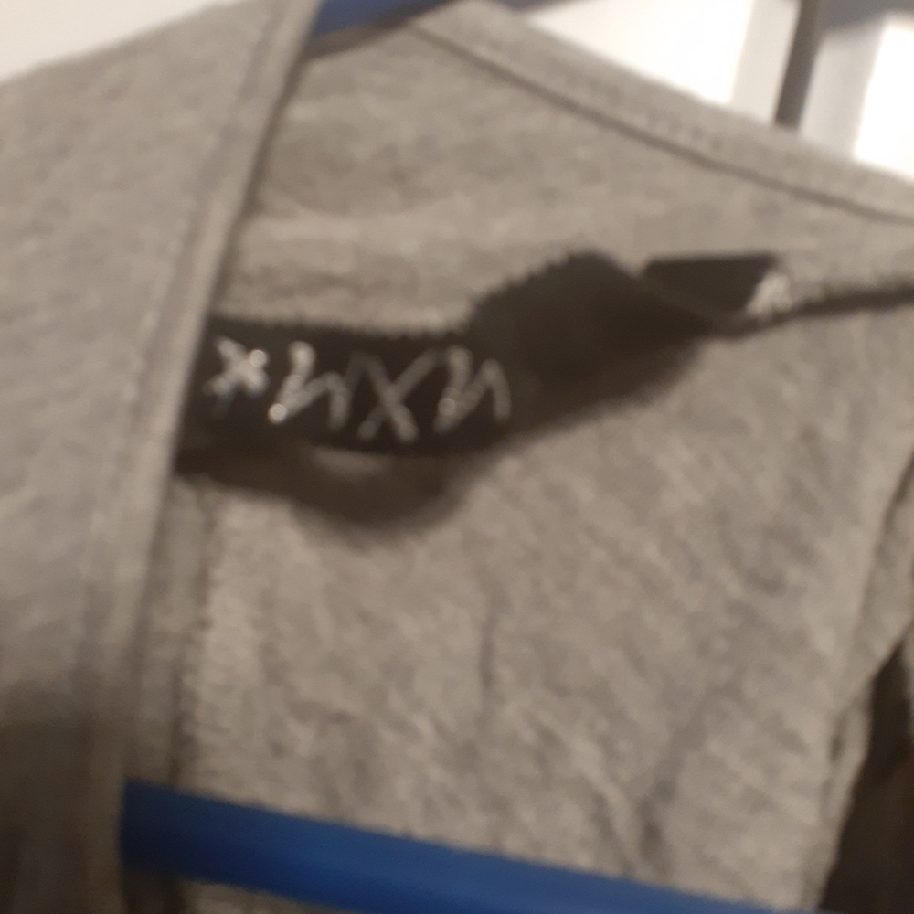 Grey Striped Top With Open Back - Picture 2 of 5